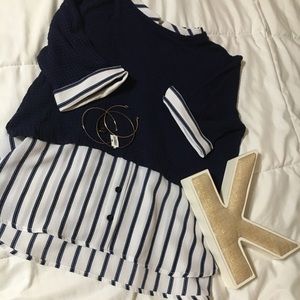 Knit Button Up Blouse